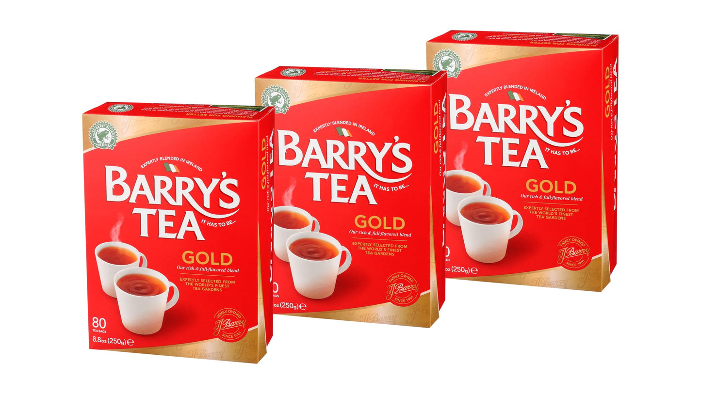 Barrys Tea Gold Blend 80 count Tea Bags (Pack of 3)