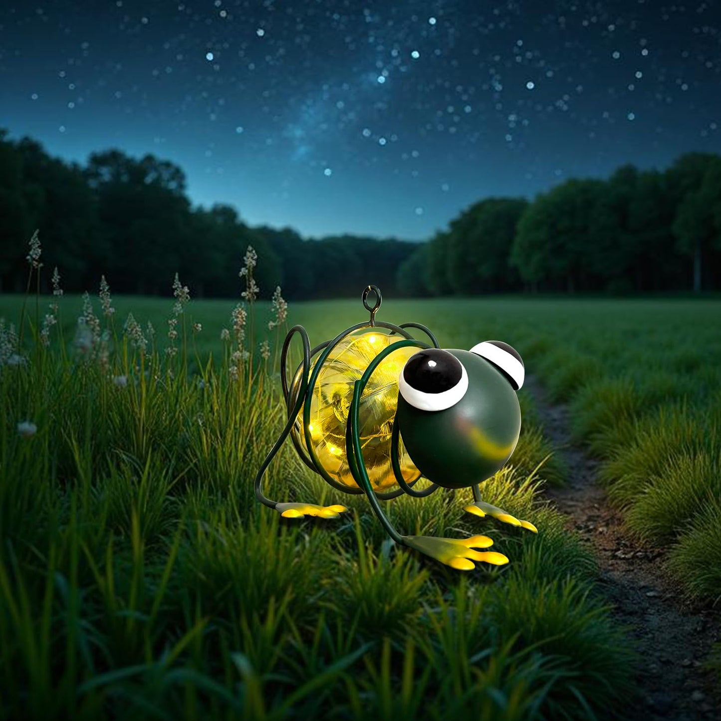 Evolux Solar Outdoor Frog Lights For Garden - Outdoor Statues Figurine Lights For Lawn Patio Balcony Yard Ornament Cut Housewarming Gifts(1 Pc)
