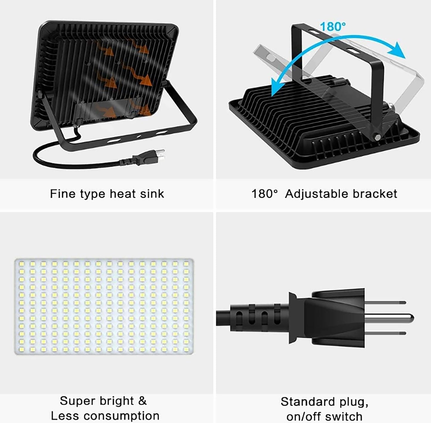 MORSEN 200W LED Flood Light - 20000LM, IP66 Waterproof, Daylight, 2 Pack, White