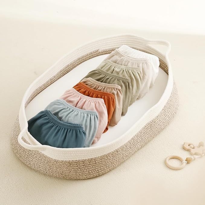GRSSDER Stretchy Ultra Soft Fitted Bassinet Sheet 3 Pack, Universal Fit for Bassinets Baby Cradle Moses Basket Oval Rectangle Mattress Safe and Snug, Jersey Bassinet Sheets for Baby, Brown