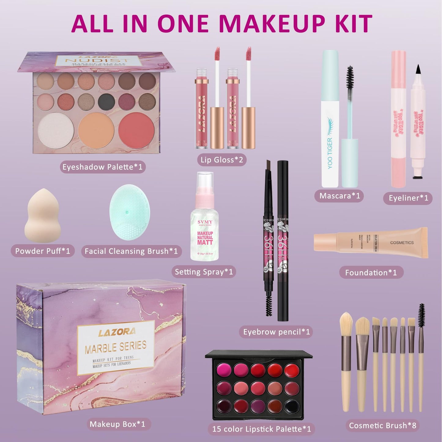 Makeup Kit Makeup Set for Teenagers 14-16 Make up Kit for Girls Teens Make up Sets for Teen Makeup Kit for Girls 10-12 Beginners & Professionals