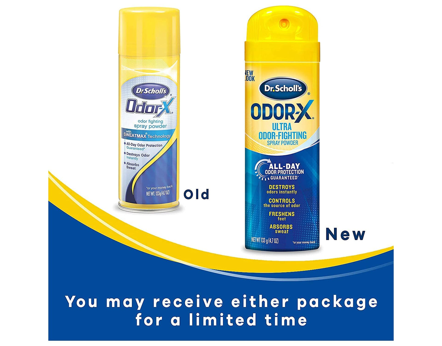 Dr. Scholls Odor X With Sweatmax Spray Powder 4.7 Ounce (139ml) (3 Pack)