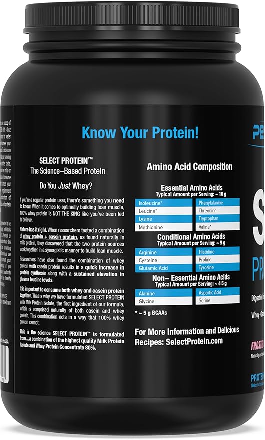 PEScience Select Low Carb Protein Powder, Frosted Sugar Cookie, 27 Serving, Whey and Casein Blend, Keto Friendly, Gluten Free, Best Tasting, Clean Isolate for Women and Men