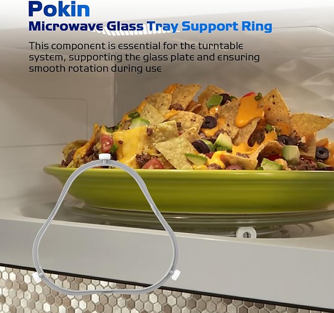 W11252182 8206227 Microwave Turntable Support Ring, for Whirlpool Microwave Parts, Glass Tray Support Compatible Amana Kenmore Oven Replacement W10435114 PS12584163 W10654906 Microwave Plate Support