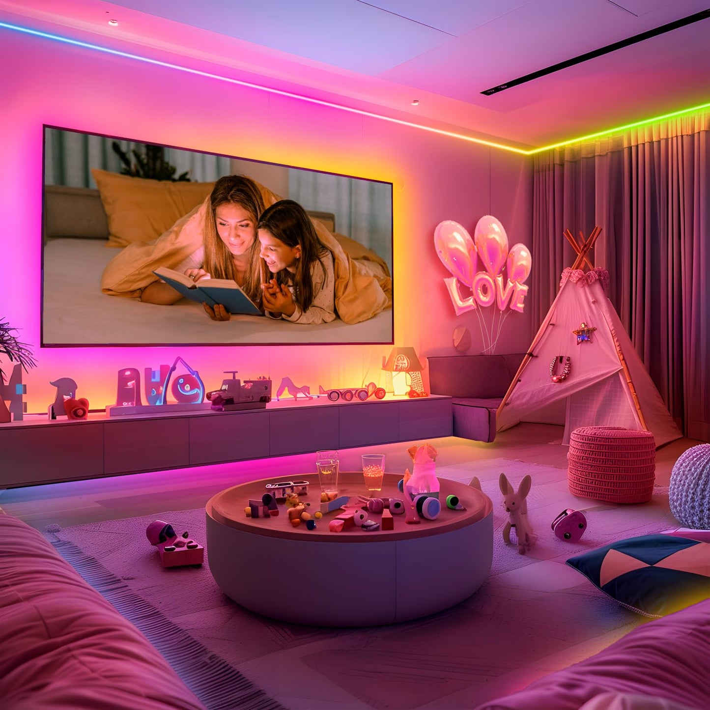 HRDJ LED Strip Lights, 16.4FT, IP67 Waterproof, Multicolor, APP Control, Music Sync, Model YingLX-5050LY5M