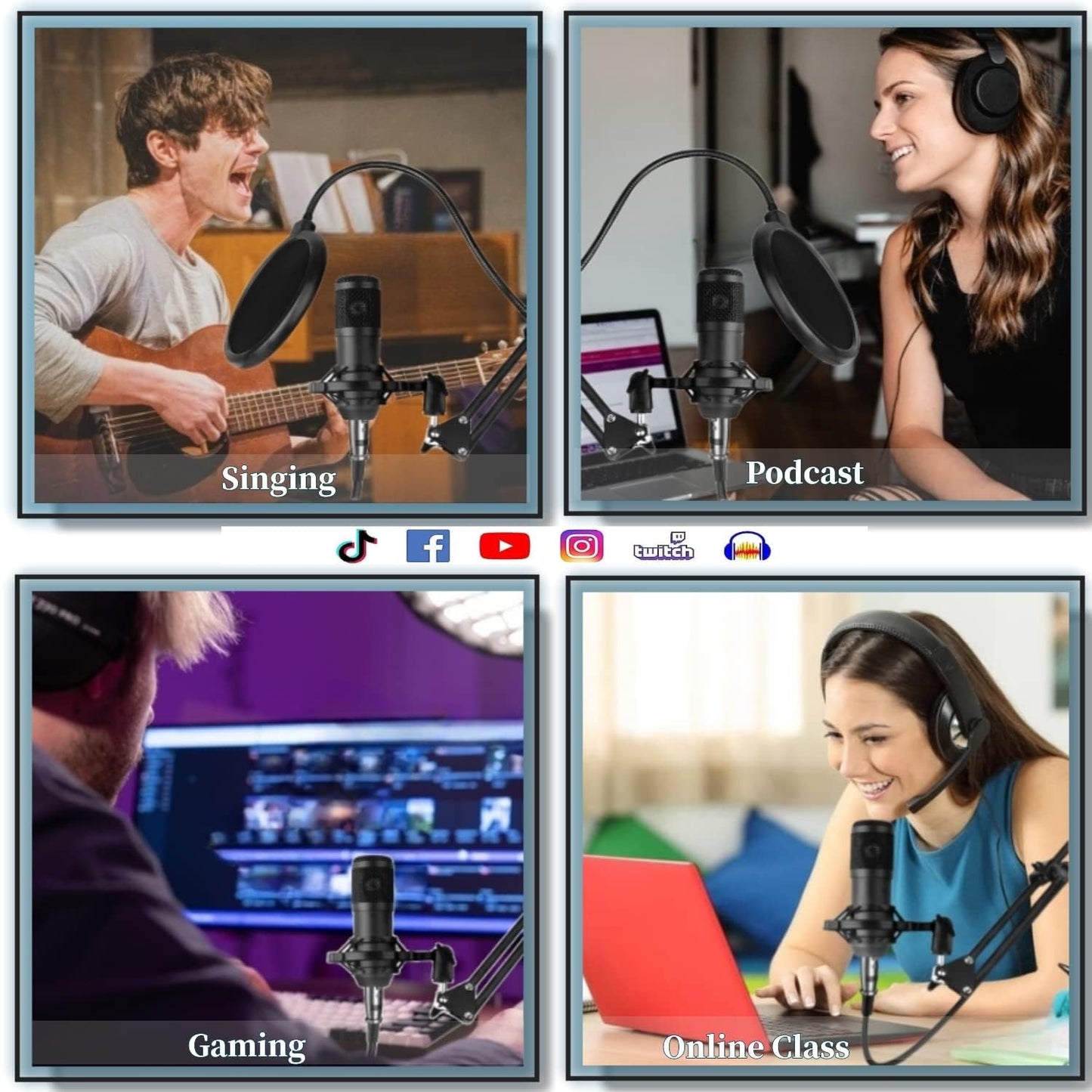 Skteet Podcast Equipment Bundle, With Bm800 Podcast Microphone And V8 Sound Card, Voice Changer - Audio Interface -Perfect For R
