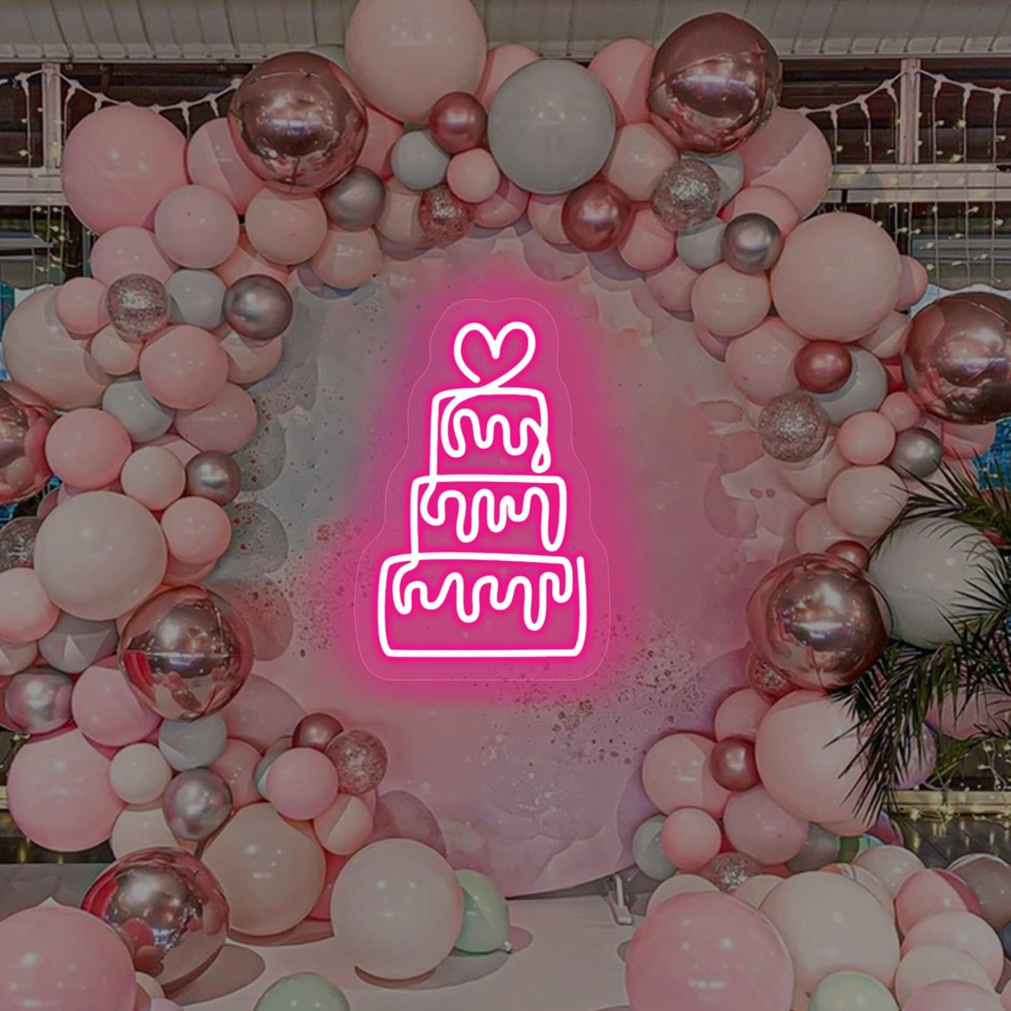 Birthday Cake Neon Sign For Wall Decor Led Dimmable Acrylic Neon Light Up Birthday Party Sign Banner Handmade Wall Art Lights For Food Shop Shops Christmas Birthday Party Gift