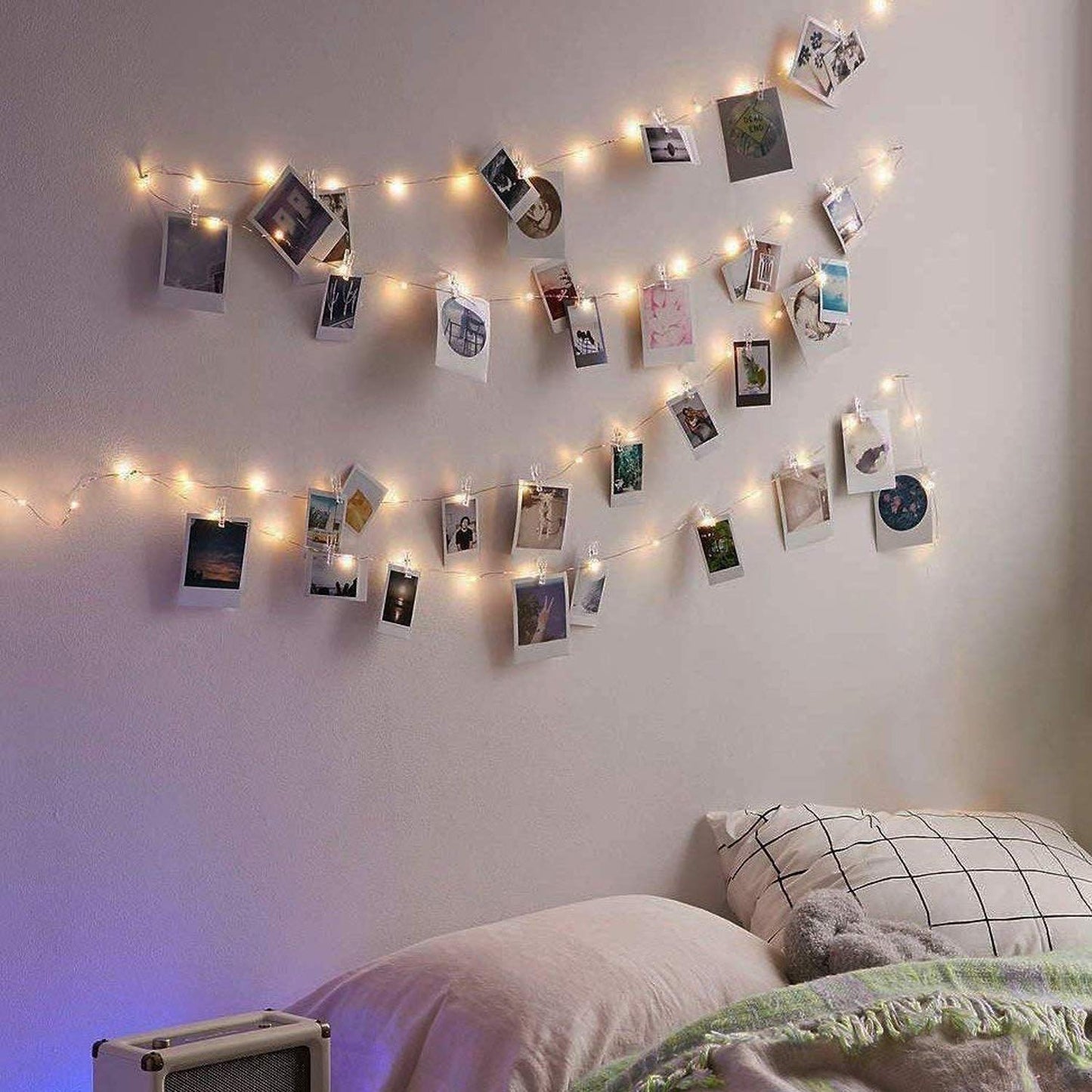 LECLSTAR 50 LED Photo Clips String Lights, 17ft with Remote, 8 Modes, Plastic, Clips String Lights, Model PCSL-17FT50