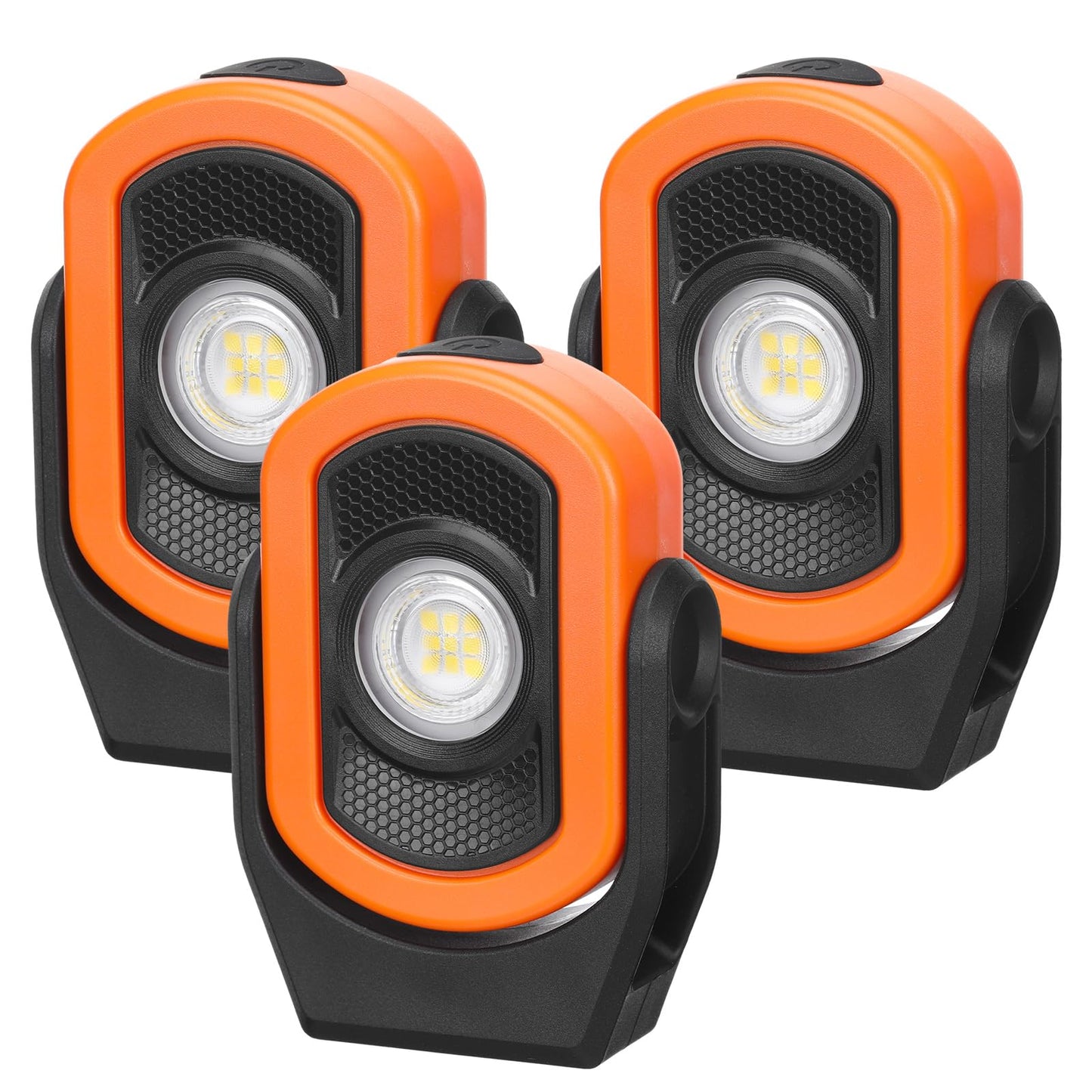 Retisee 3 Pcs 780 Lumens Magnetic Work Light USB Rechargeable LED Flashlight Portable Inspection Light for Car Repair Emergency