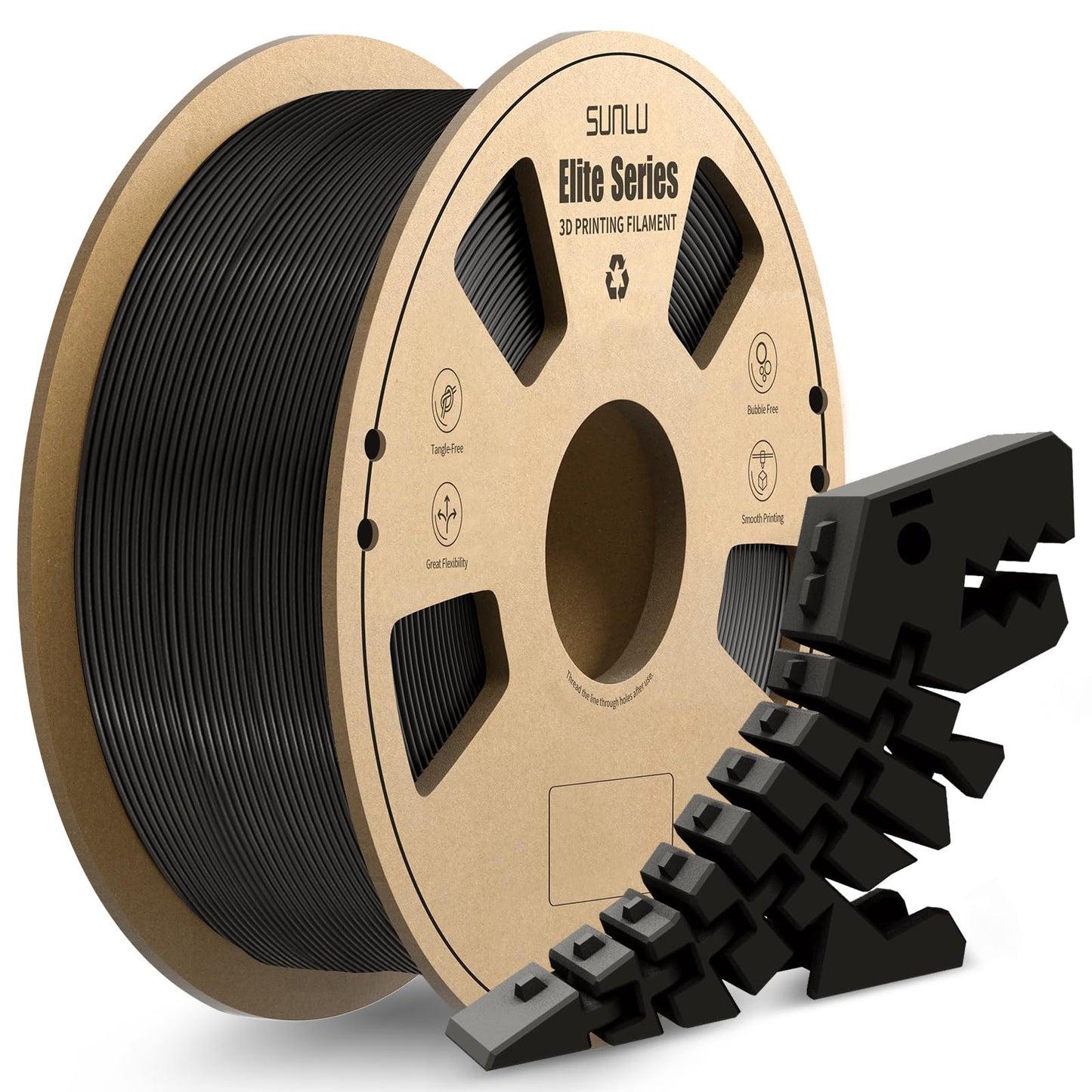 HP PLA Plus Filament 1.75mm, 1kg(2.2lbs) SUNLU 3D Printer Filament, Black