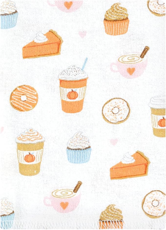 Luvable Friends Hudson Baby Flannel Burp Cloths 12pk, Harvest Pumpkin Spice