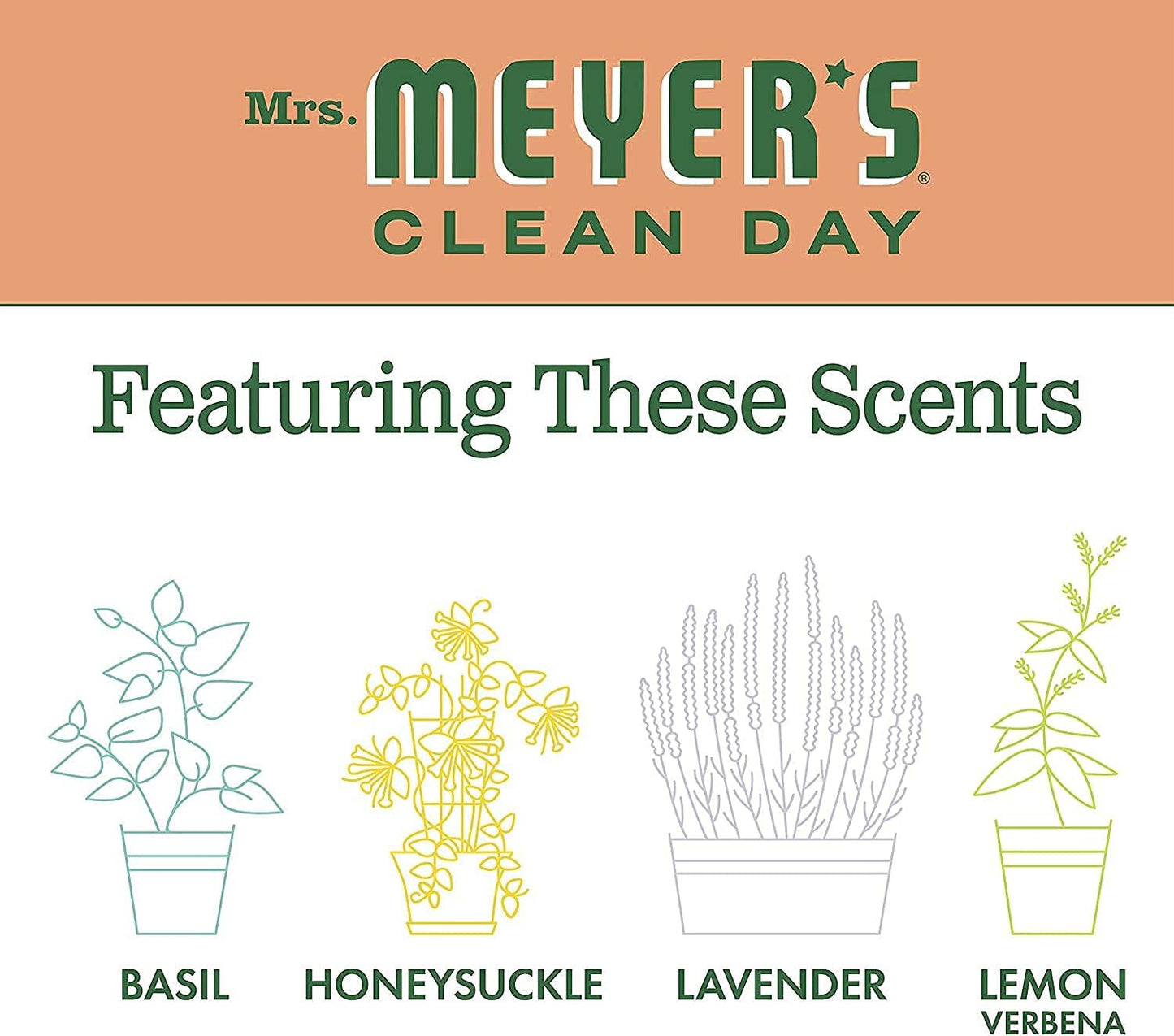 MRS. MEYER'S CLEAN DAY Dish Soap, Geranium, 16-Ounce (Pack - 6)