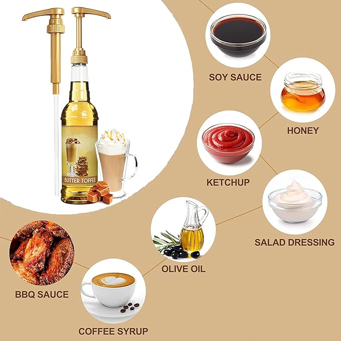 12PCS Syrup Pump Suitable for 750ml Bottles,Coffee Syrup Dispenser Pump,Flavor Syrup Pump (12)