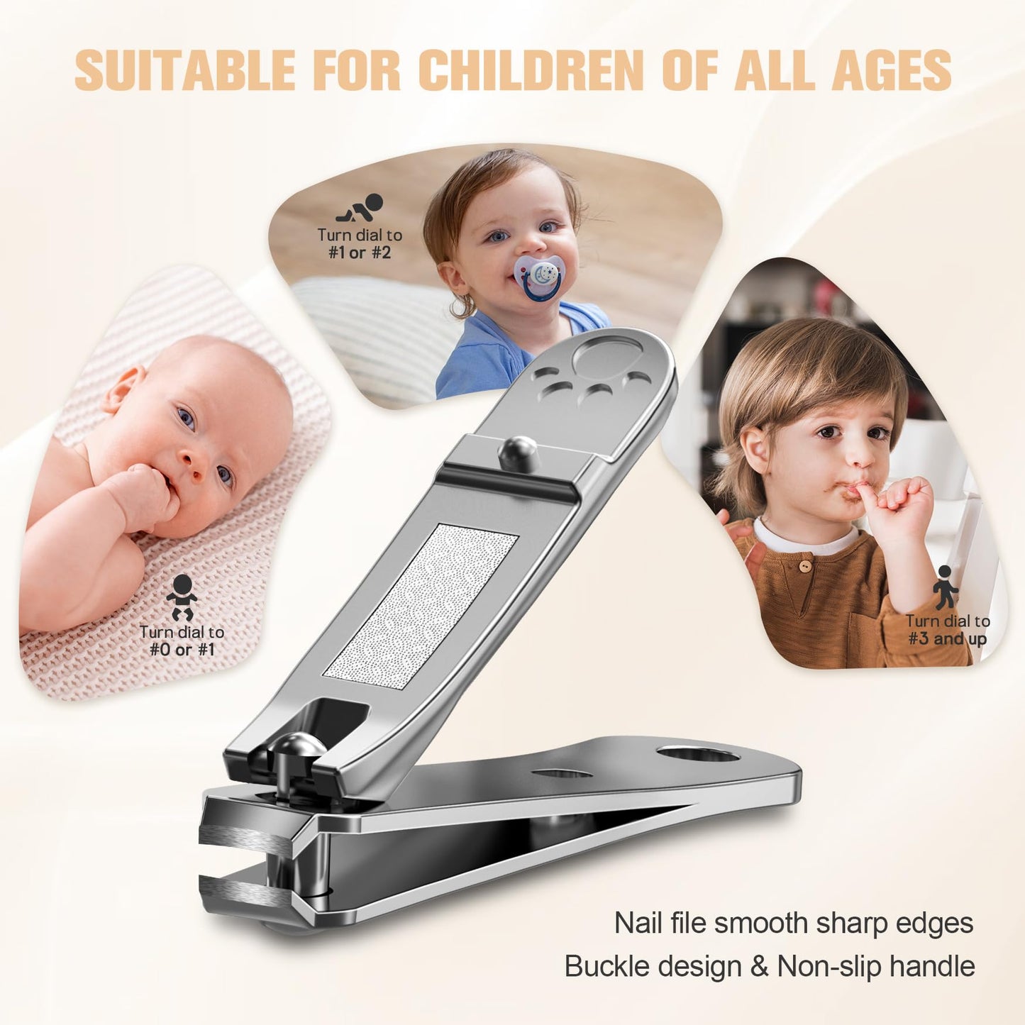 FERYES Kids Nail Clippers - Small Jaw Precise Baby Nail Trimmer Fingernail Clippers for Toddler, Child, Infant - Safe & Precise