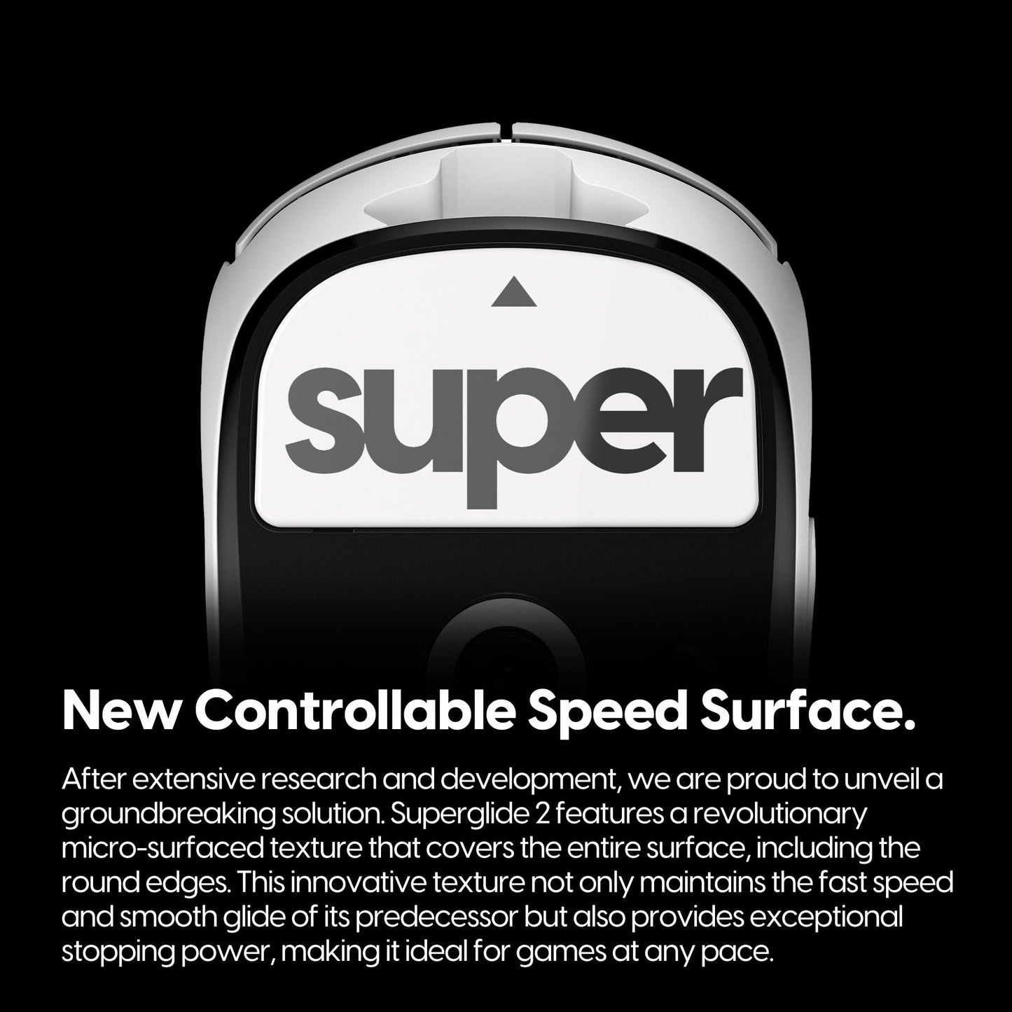 Superglide Glass Mouse Skates for Logitech G Pro X Superlight 2 (Type-C, White) - Ultra Smooth Glide, Durable Glass Mouse Feet