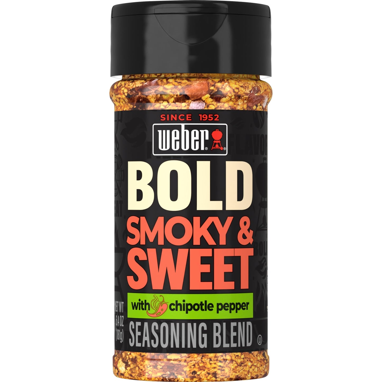 Weber BOLD Smokey & Sweet Seasoning Blend 6.4 Ounce Shaker (Pack of 6)
