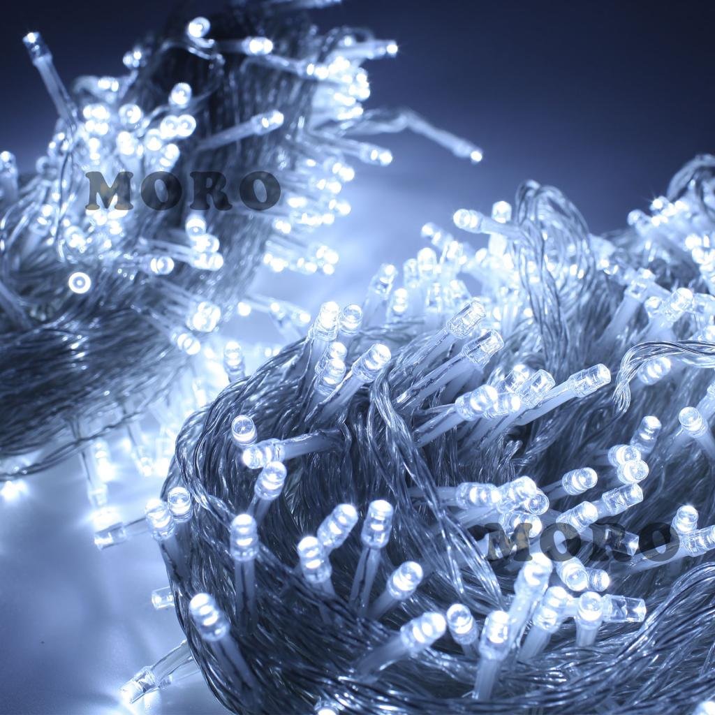Zoic 500 Led Fairy String Lights, 100M (328Ft), 8 Modes, White, Plastic, Model Dag003U, Ideal For Christmas & Wedding Decorations