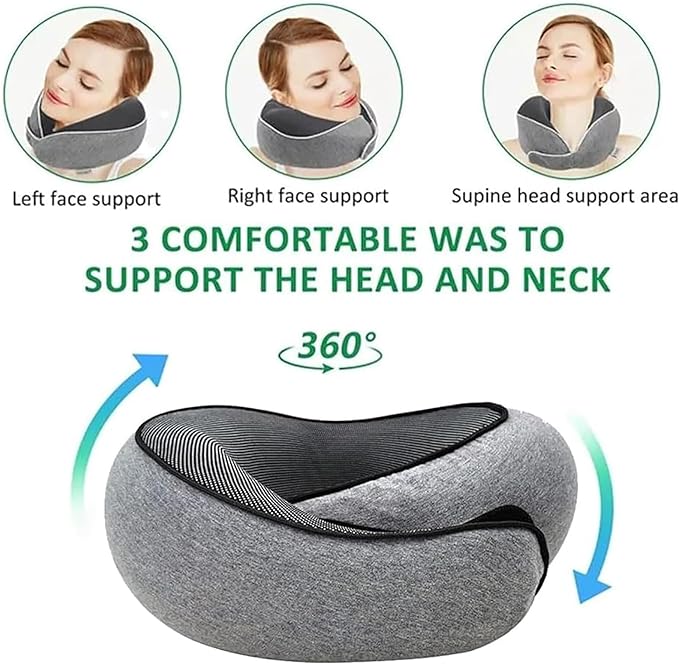 Travel Pillows for Airplanes,2024 New Travel Pillow,Travel Neck Pillow Neck Pillow Airplane Memory Foam Travel Pillow Neck Pillow for Traveling Suitable for Airplanes,Offices and Cars (Pink)