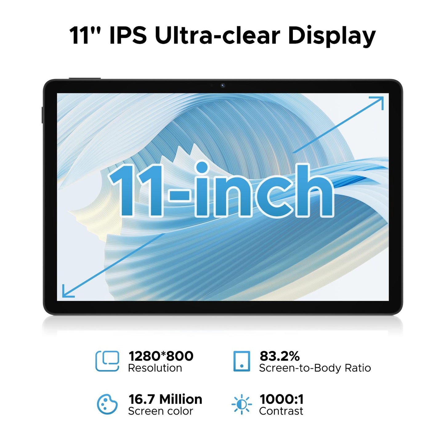 Doogee U11 Android 16 Tablet,11 Inch Tablet With Gemini Ai,16Gb+128Gb/2Tb,8580Mah Gaming Tablets,Unisoc T7200 Octa-Core,13Mp+5Mp