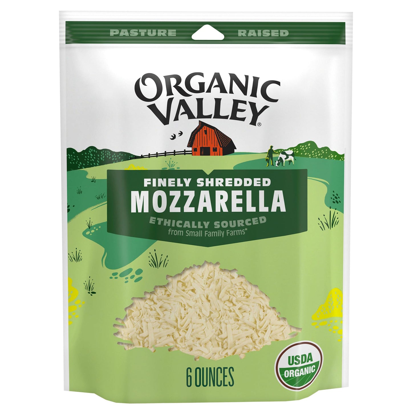 Organic Valley Organic Finely Shredded Mozzarella Cheese, 6 oz