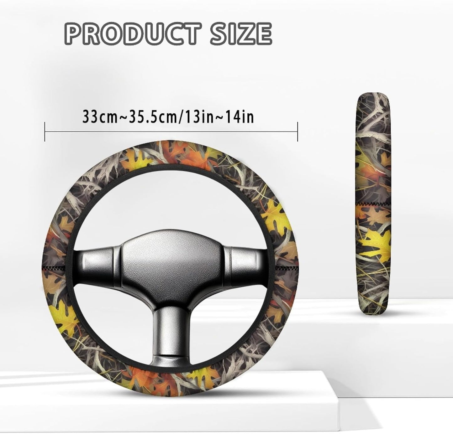 Camo Hunting Oak Golf Cart Steering Wheel Cover for Women Men Golf Cart Steering Wheel Covers for Club Car Steering Wheel Cover Accessories
