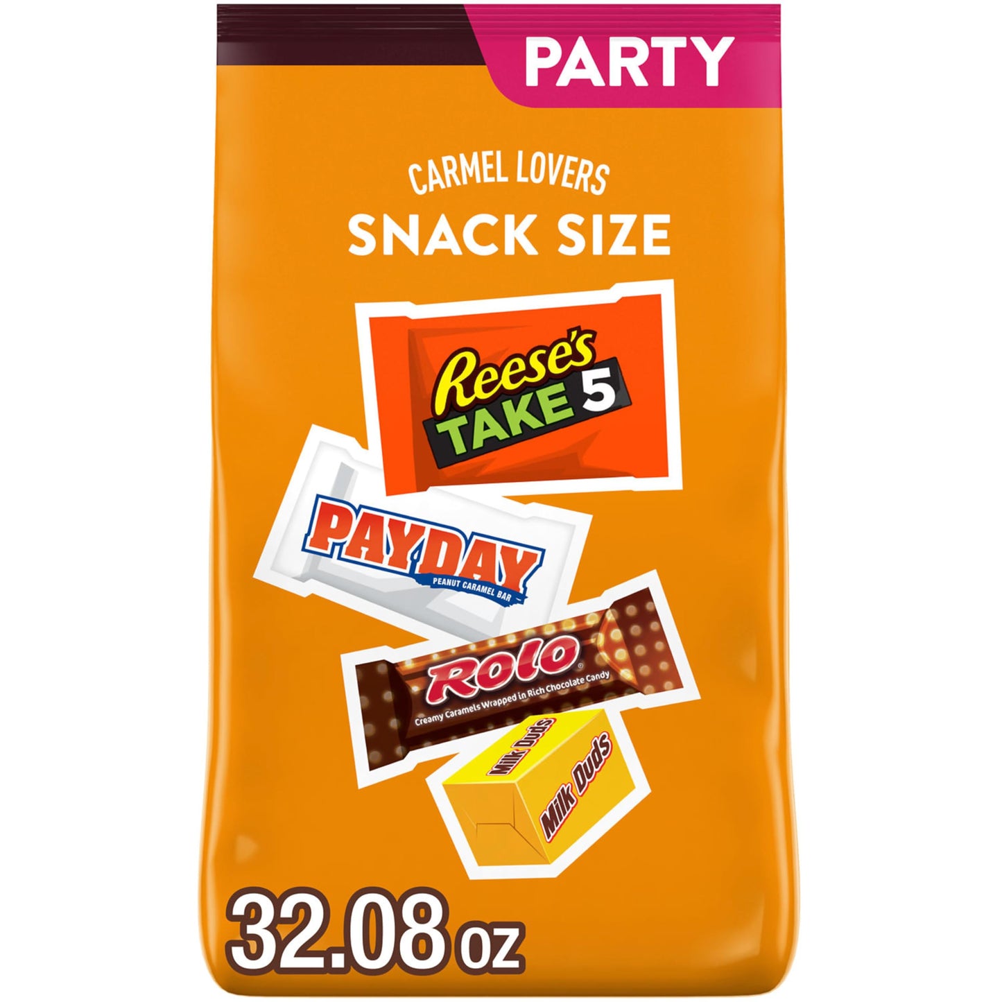 Hershey Assorted Caramel Flavored Snack Size Candy Party Pack 32.08 oz