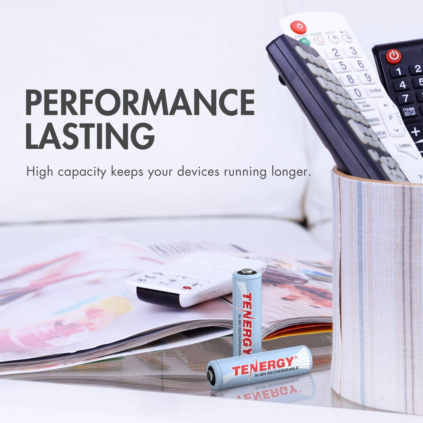 Tenergy Aa Rechargeable Battery, High Capacity 2500Mah Nimh Aa Battery, 1.2V Double A Batteries, 24 Pack