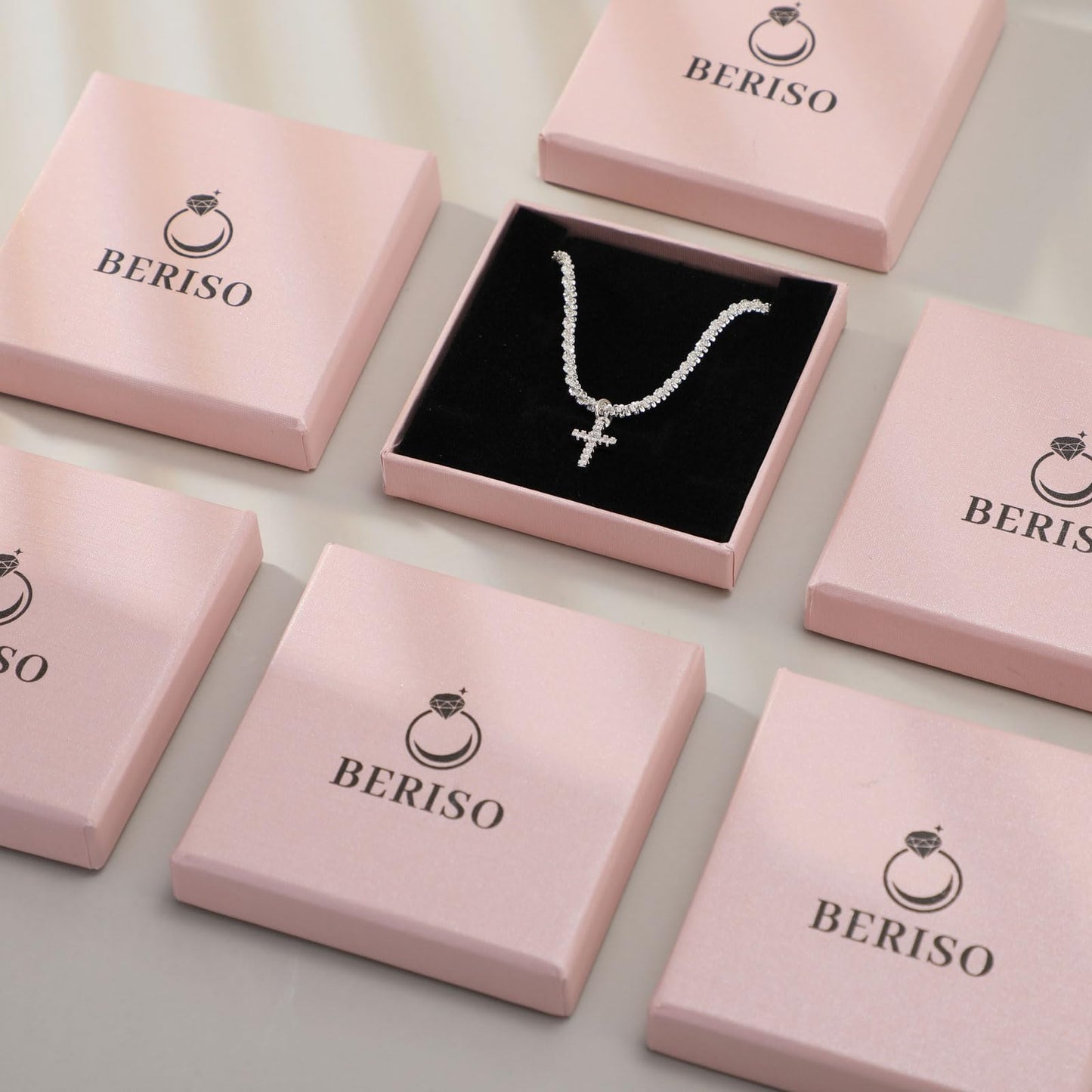 BERISO 14K Gold Plated Choker Necklace for Women Lip Chain Necklace
