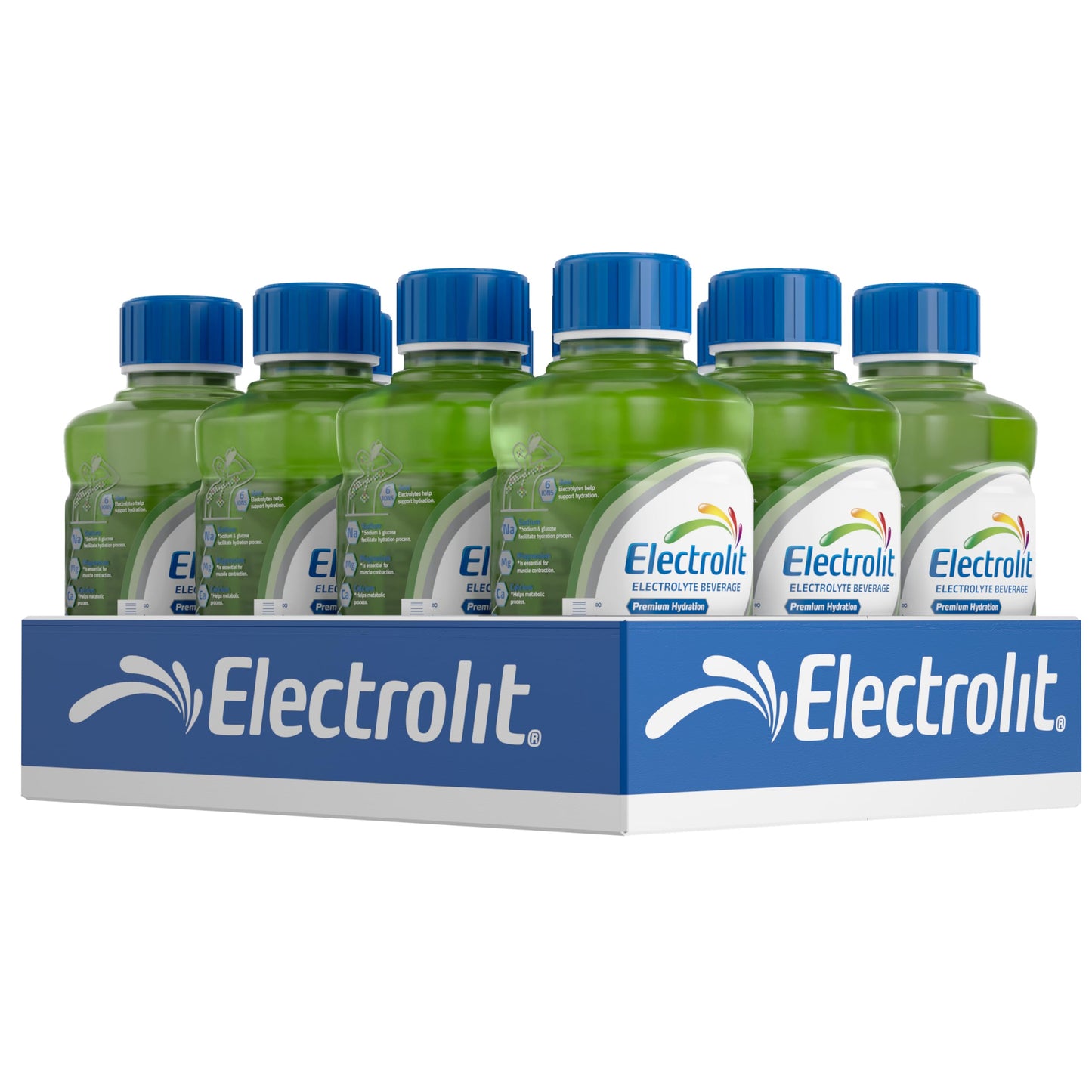 Electrolit Electrolyte Beverage Green Apple 21 Fl Oz bottle (Pack of 12)