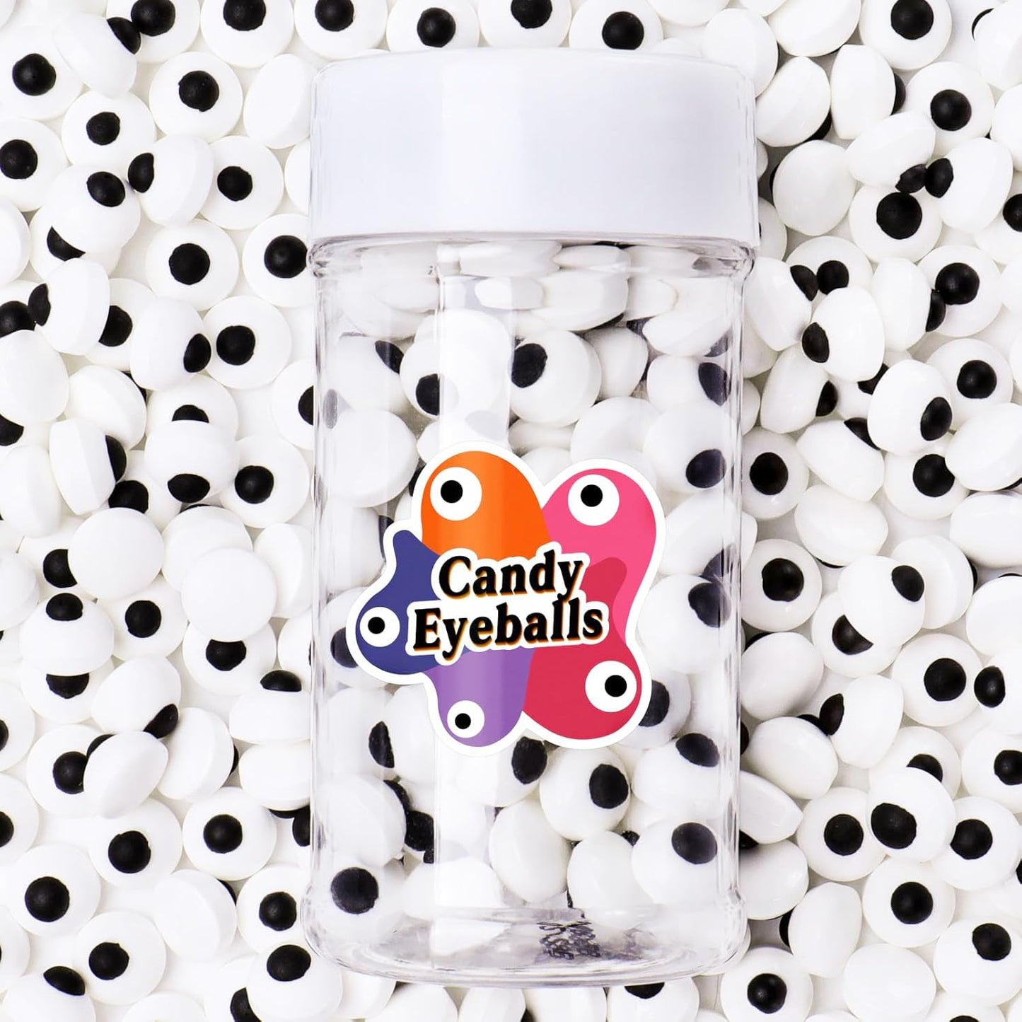 Edible Candy Eyes for Decorating 1cm Candy Eyeballs Halloween Sprinkles for Cake Cupcakes Cookies Baking 3.5oz