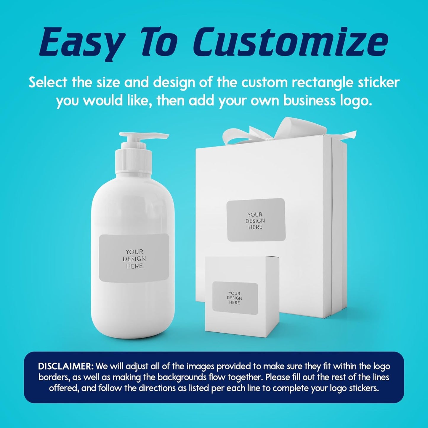 100 Custom Vinyl Stickers - Upload Your own Image, Text, Design, Logo - Personalized Logo Labels for Handmade, Packaging, Bottle, Jars, Candle, Brand Stickers (Gray, 5x3)