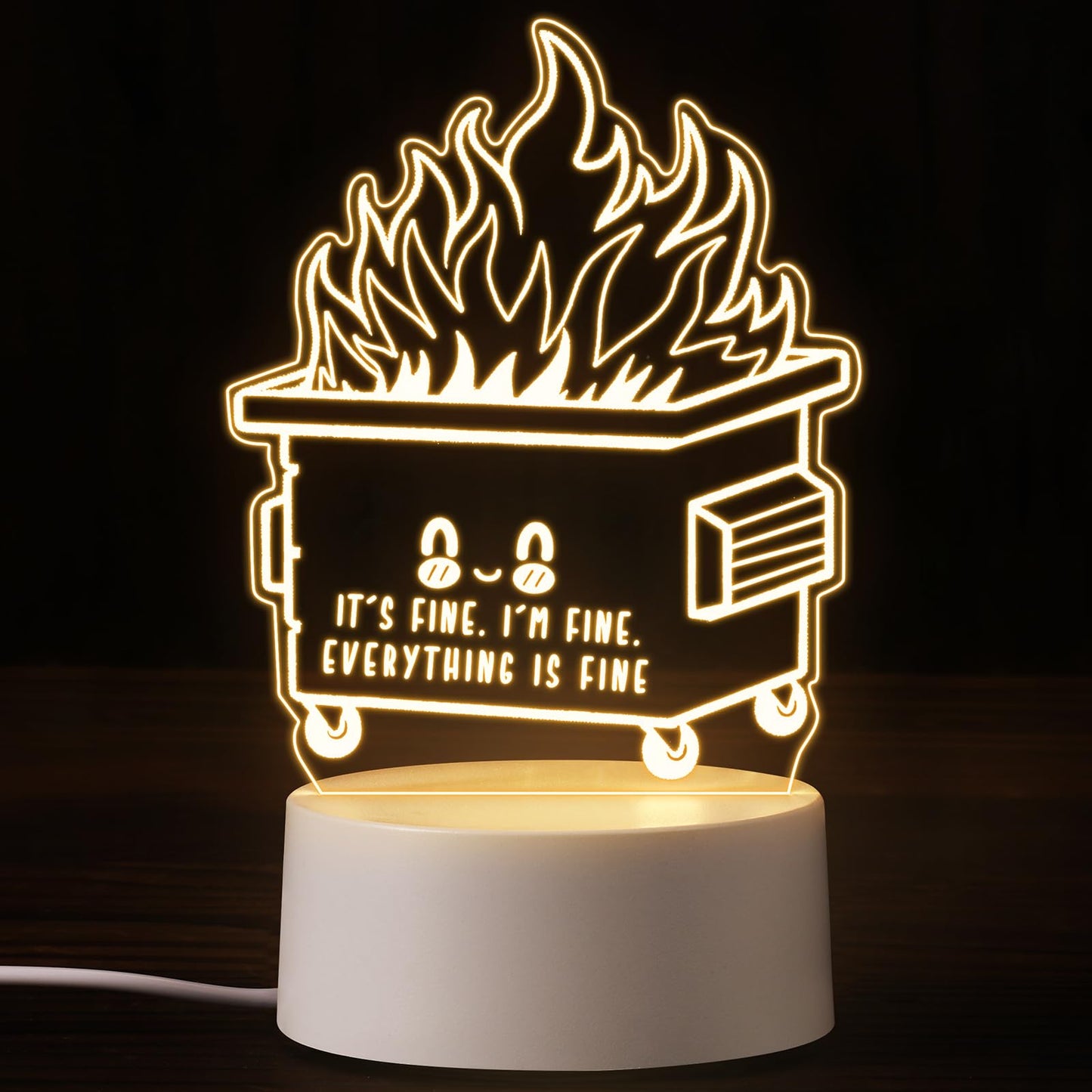 Cinnvoice 1 Pcs Response Team Appreciation Gifts for Employee Staff Team Dumpster Fire Desk Accessories Desk Dumpster Fire Cowor