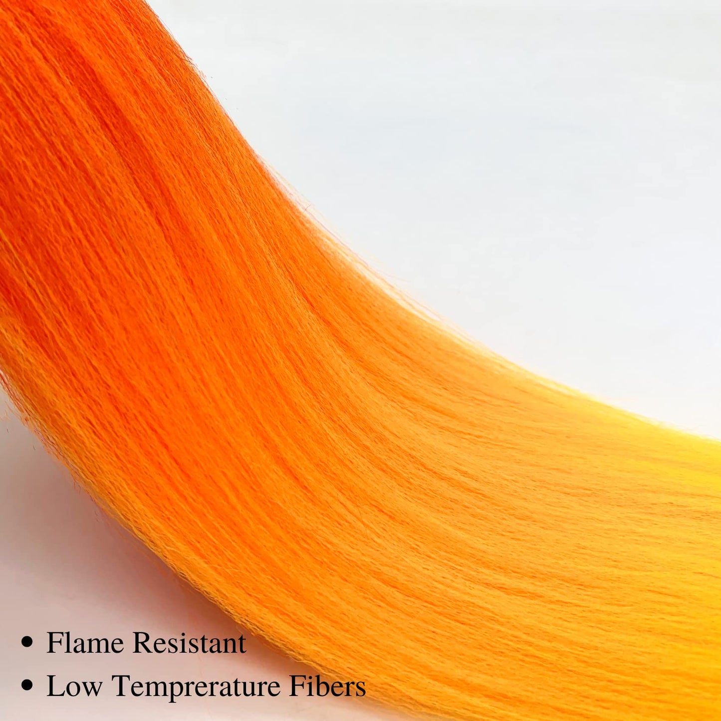 Gozill Ombre Braiding Hair Pre stretched Red Orange Yellow Non Toxic Prestretched Ez Braid Hypoallergenic Itch Free Twist Knotle