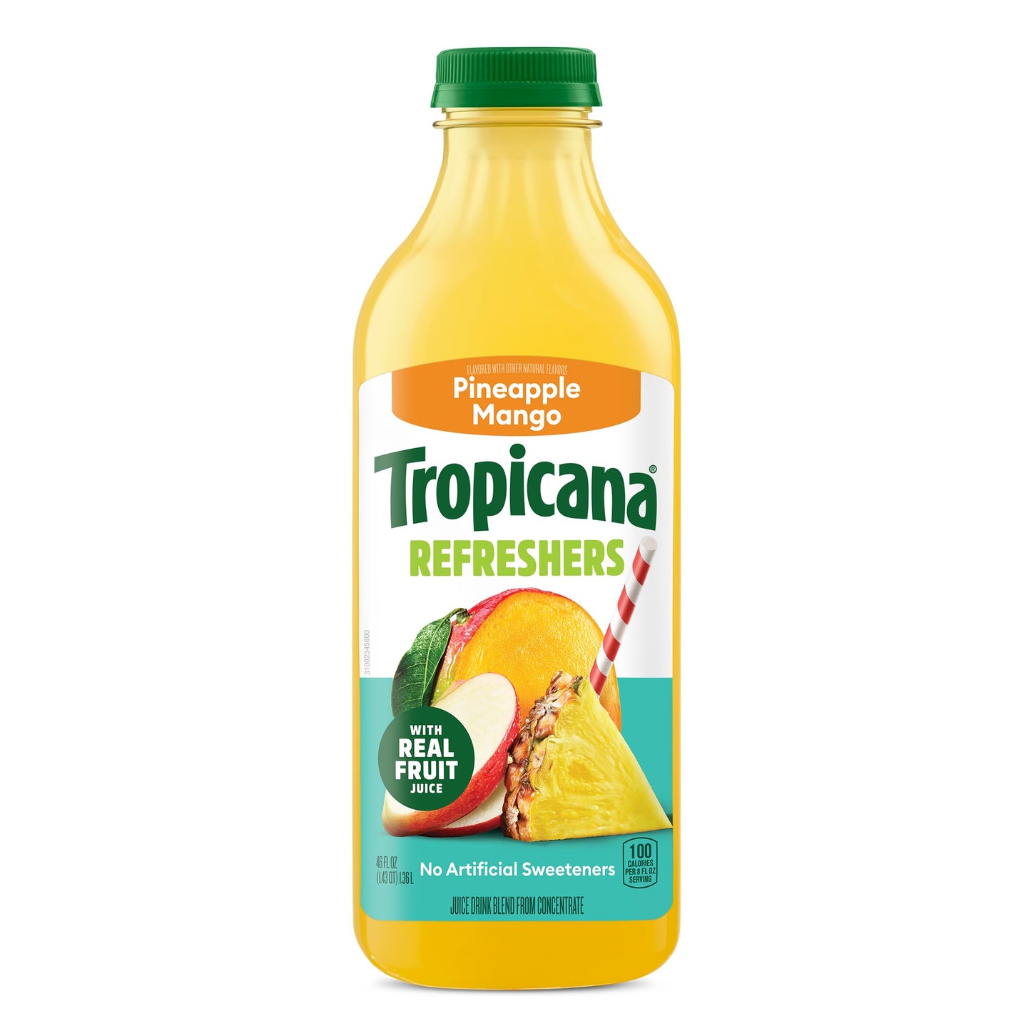 Tropicana Refreshers Pineapple Mango Juice Drink with Real Fruit Juice 46 fl oz Bottle