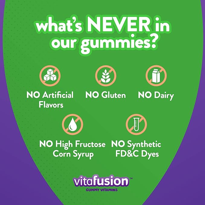 Vitafusion Extra Strength Biotin 5,000 mcg Hair Skin Nails Gummy Vitamins 100 Count and Multi+ Immune Support Gummy Vitamins with Vitamin C Zinc 90 Count