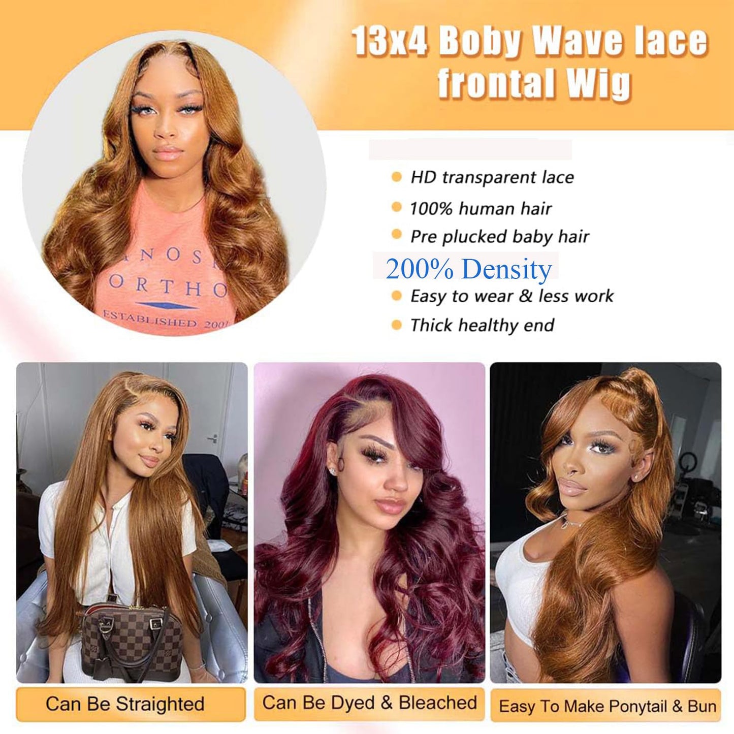 Luxvogue Chocolate Curly Human Hair Wig Lace Frontal T Body Wave Human Hair Wig Pre Plucked Pre Cut Lace Frontal Closure Glueles