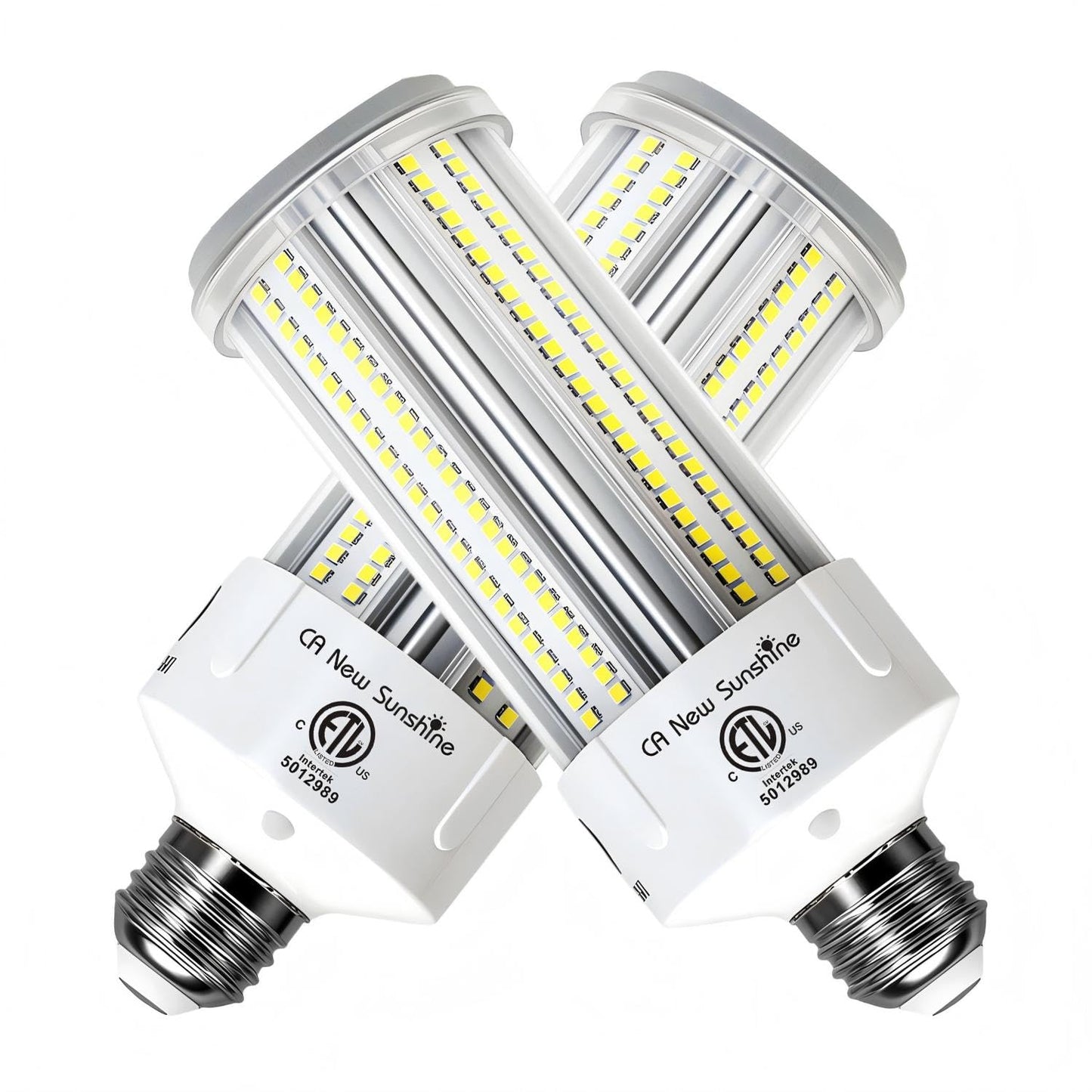 600W Equivalent LED Corn Light Bulb,2-Pack 60W 9000LM 5000K Daylight White, E26/E27 Base, High Brightness LED Replacement for Ga