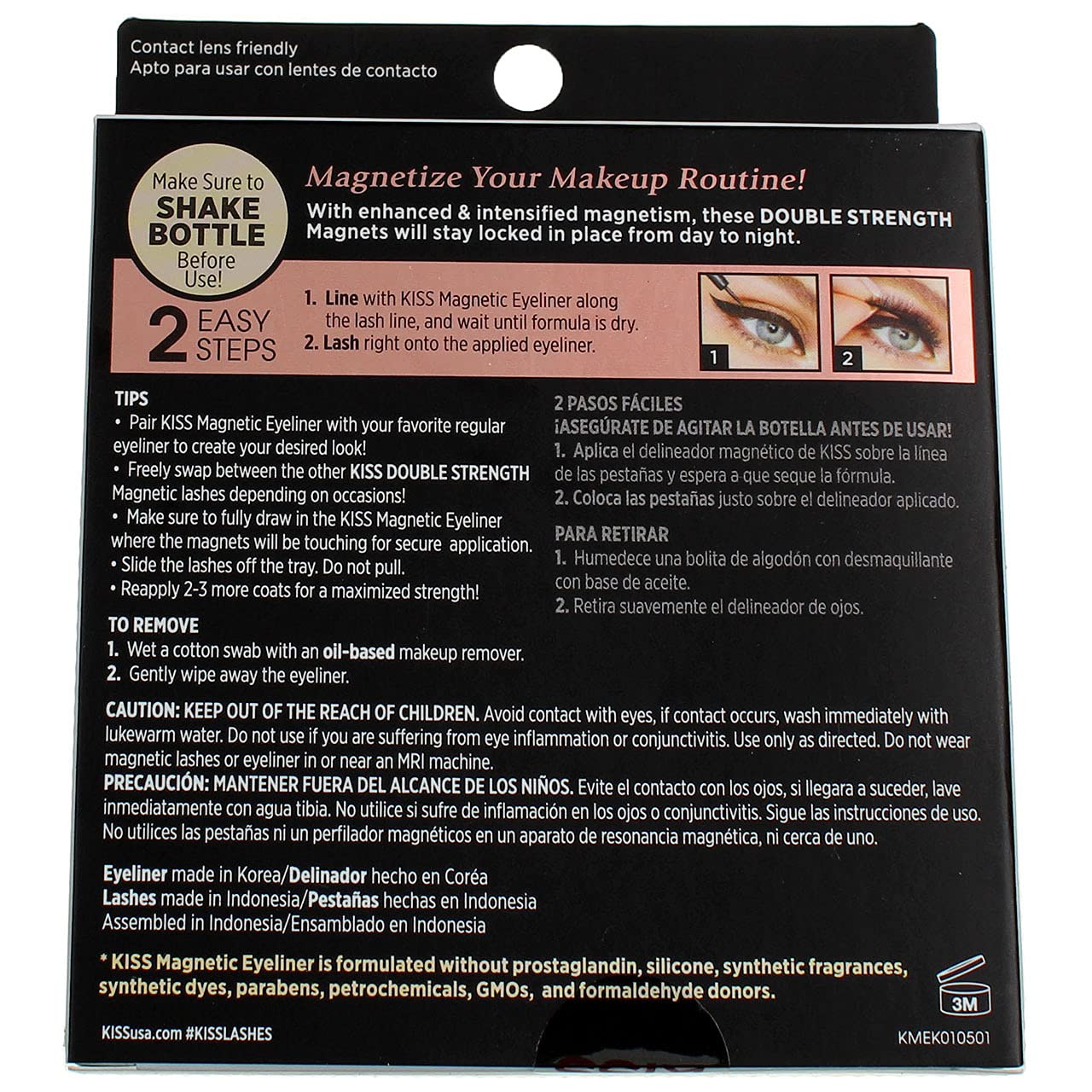 Kiss Magnetic Eyeliner And Eyelash Kit (Lure) (Pack of 2)