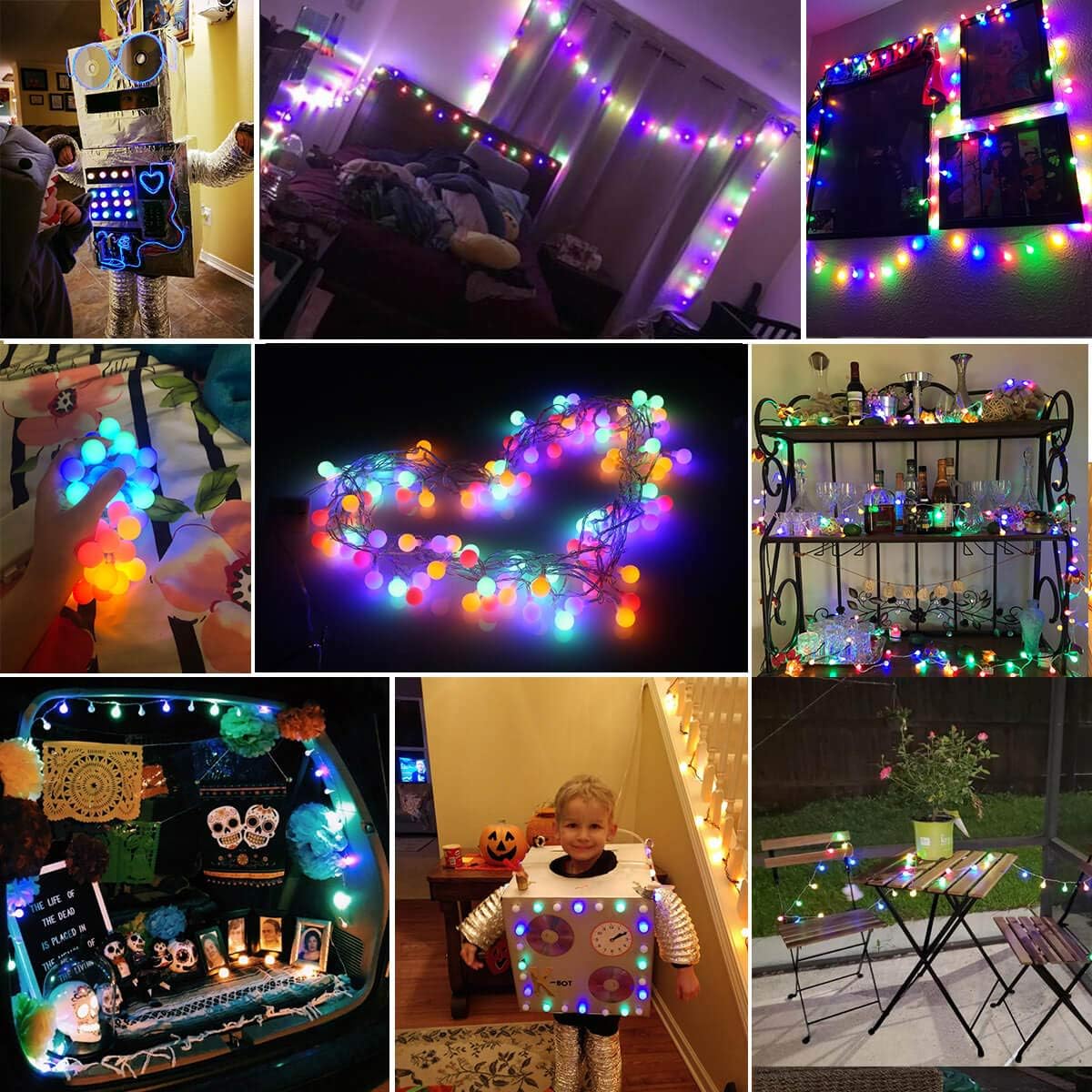 Aloveco 18Ft Battery Operated String Lights, 50 Led Waterproof Twinkle Lights, Remote Control, Multicolor For Indoor/Outdoor Use