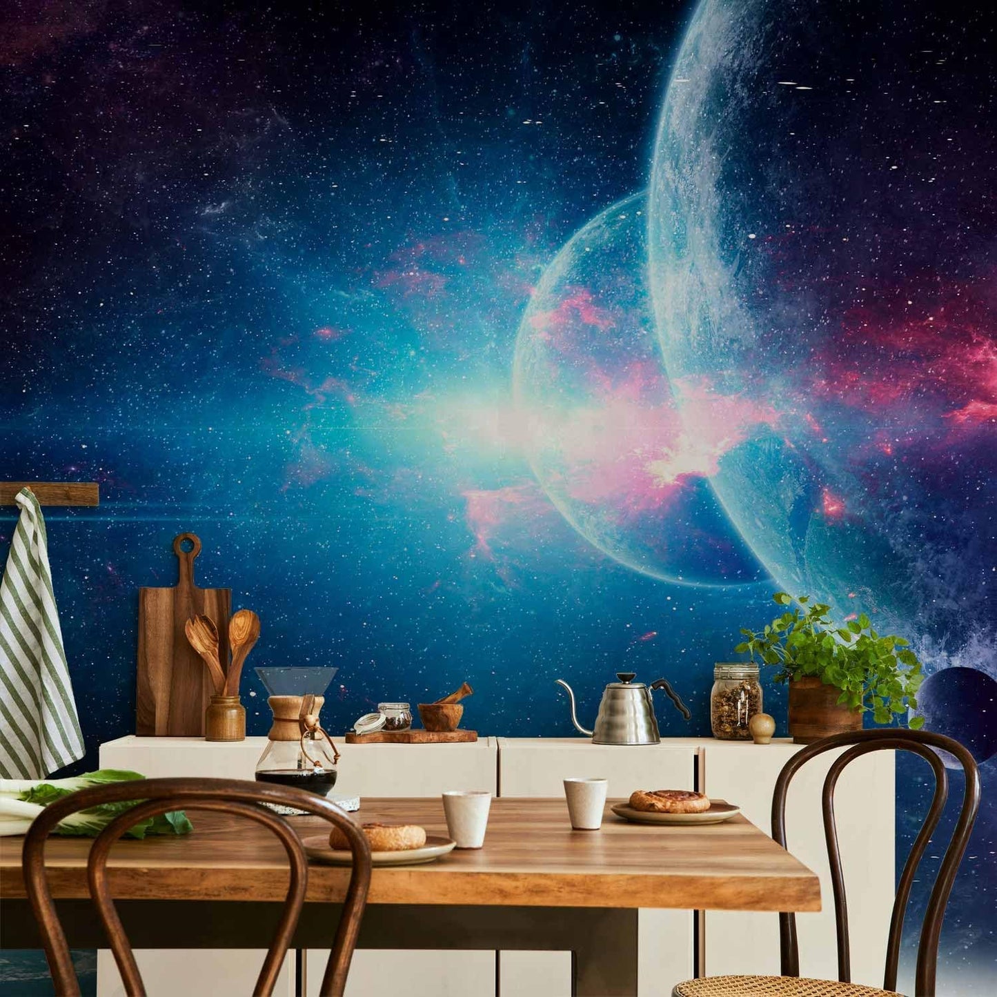 artgeist Wall Mural Cosmos Galaxy 138x101 in - XXL Non-Woven Wallpaper Fleece Wall Decor Photo Print Picture Image Design Stars Solar System Universe Space b-C-10047-a-a