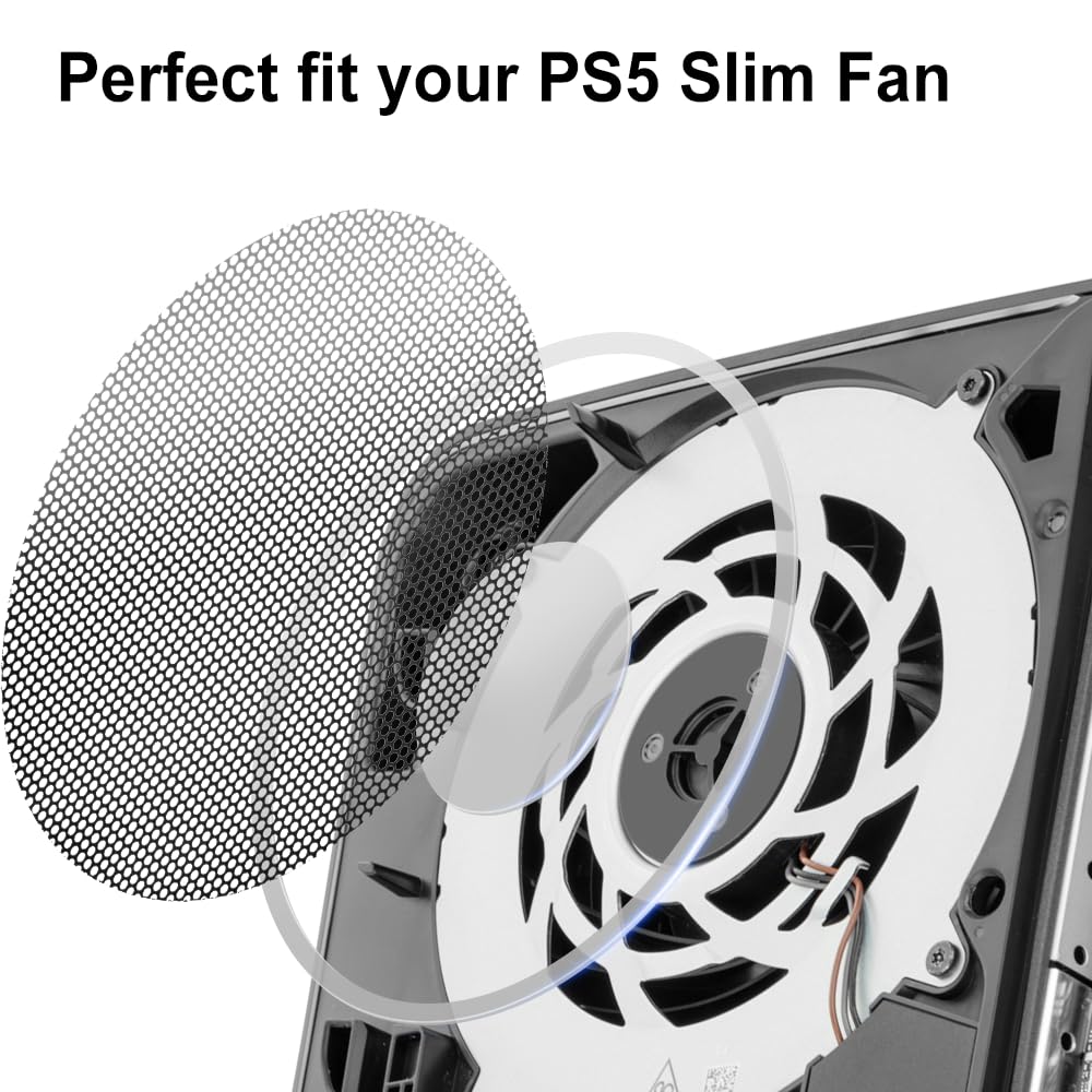 4 Pack Dust Filter For Ps5 Slim Heatsink Fan, Dust Cover With Cooling Vents For Ps5 Slim Heatsink Fan