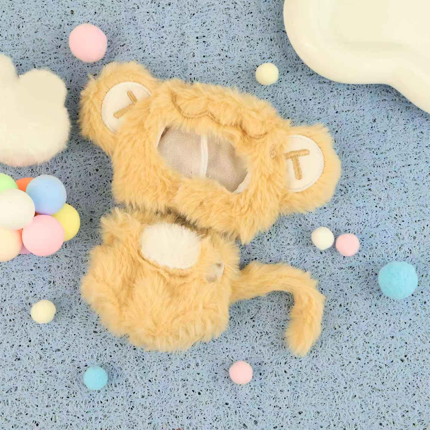 HiOKOU Clothes for labubu 17cm Accessories Suit Cute Clothes for Doll Dress up Animal Style Outfits (NO Doll)(Monkey)