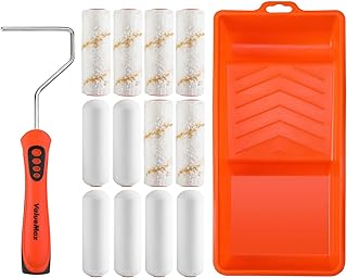 ValueMax Paint Roller Kit, 14-Piece 4 Inch Paint Roller Kit with High-Density Foam Paint Rollers, Microfiber Paint Roller...