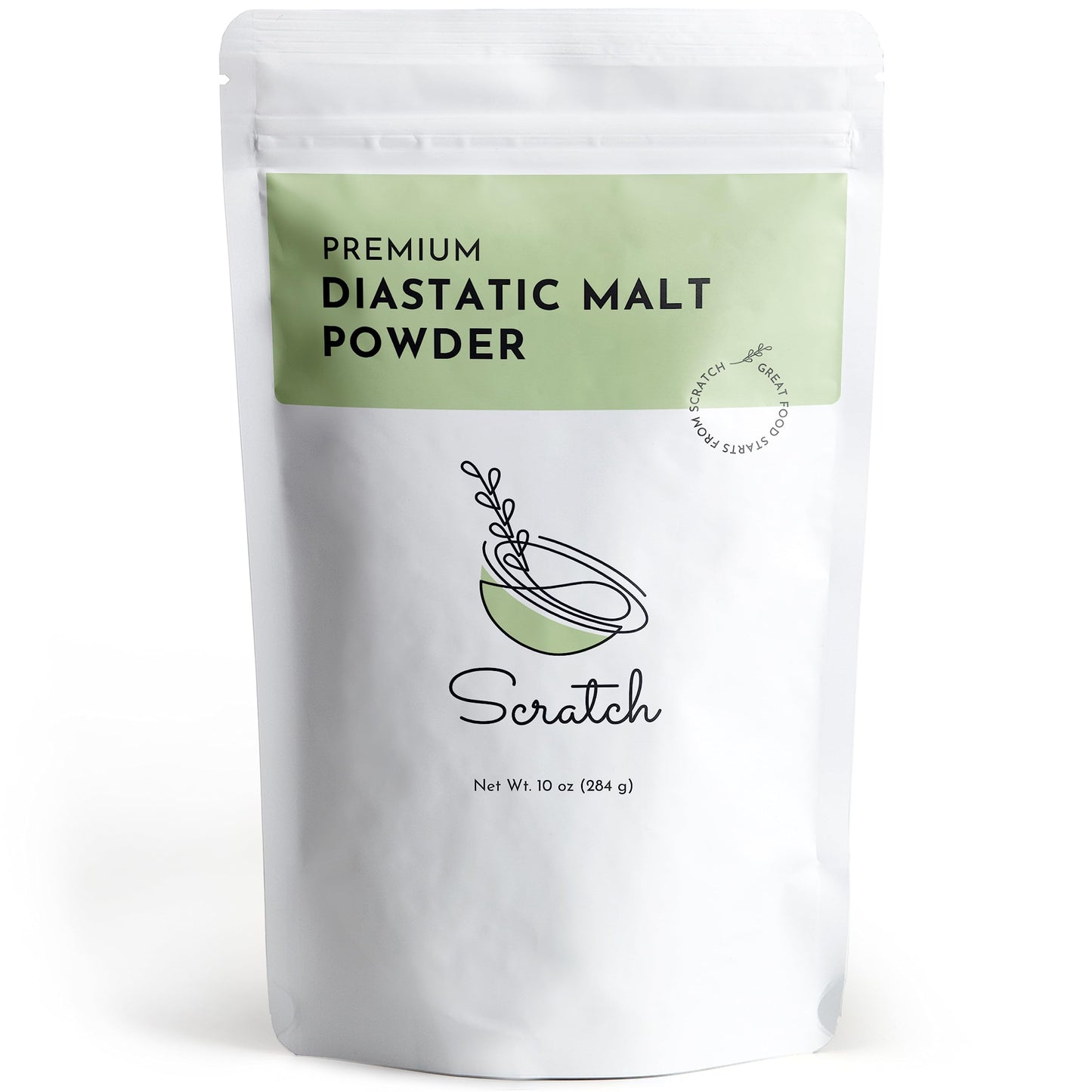 Scratch Diastatic Malt Powder for Baking - (10oz) Dried Barley Malt for Baking Bread - Bread Improver - enhanced Baking Ingredients for Breads Pizzas Pretzels Desserts Shakes and More