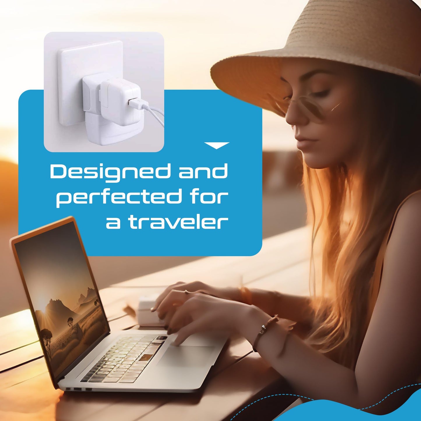 Ceptics South Africa, Namibia Travel Adapter Plug With Dual Usa Input - Type M - Ultra Compact - Safe Grounded Perfect For Cell