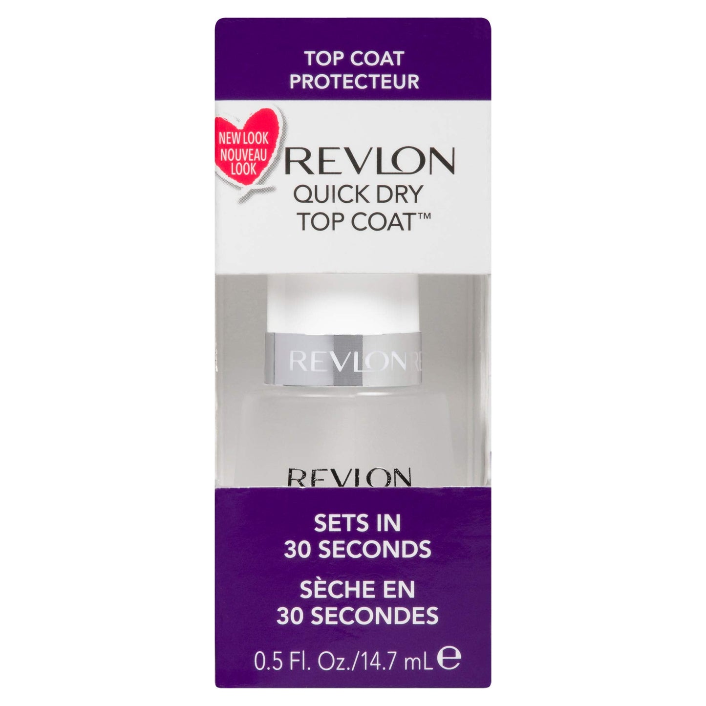Revlon Top Coat Nail Polish, Quick Dry Nail Polish, Chip Resistant & Longwear Formula, High Shine Finish, Quick Dry Top Coat, Cl