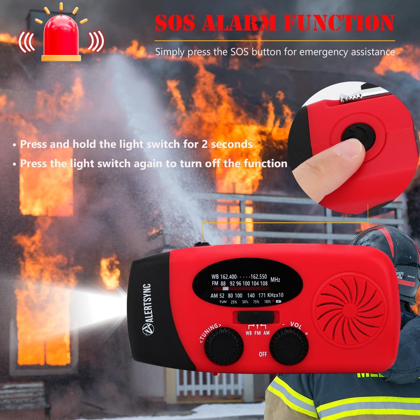 Tiemahun Emergency Solar Hand Crank Dynamo Noaa Wb Am/Fm Radio Hurricane Camping Survive Kit With 3-Led Flashlight 2000Mah 088Fs