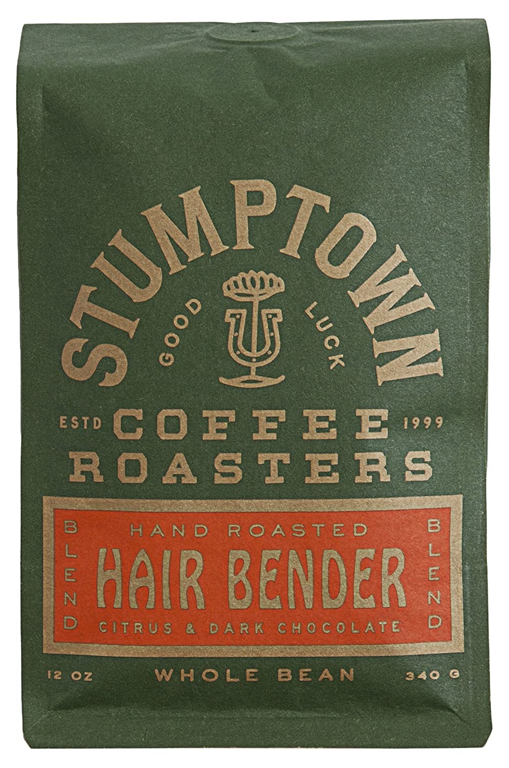 Stumptown Coffee Roasters, Medium Roast Whole Bean Coffee - Hair Bender 12 Ounce Bag with Flavor Notes of Citrus and Dark Chocol