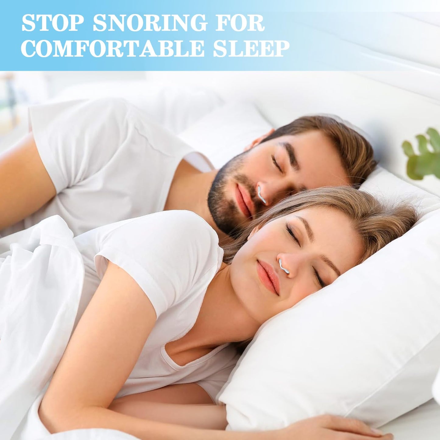 Anti Snoring Device, 12Pcs MYMULIKE Reusable Nose Vent Dilator Soft Silicone Vents, Snoring Solution for Improving Nighttime Sleeping & Nasal Breathing