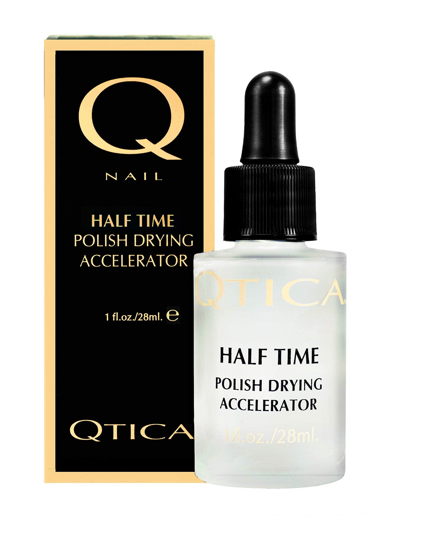 Qtica Half Time Polish Drying Accelerator - Fast-Dry Top Coat Nail Polish Dryer for Manicures & Pedicures - No Smudge, No Streak